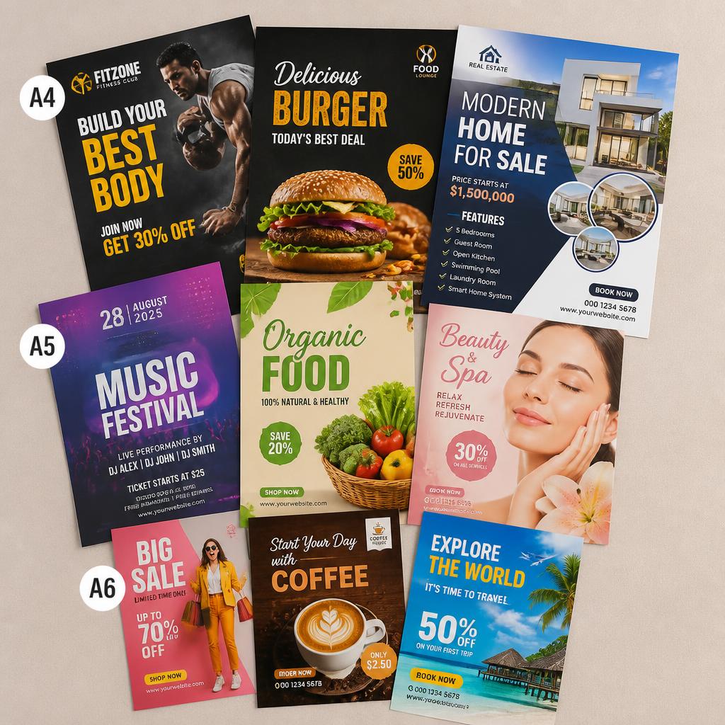 Flyers & Leaflets — 120gsm Matte & Glossy